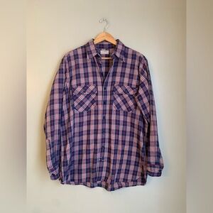 VINTAGE 80s LL BEAN Timberline Shirt Mens XL? Plaid Flannel Button Up USA Made